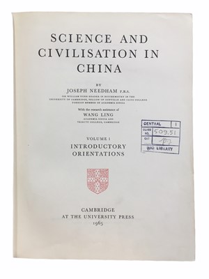 Lot 722 - Needham (Joseph): Science and Civilisation in China