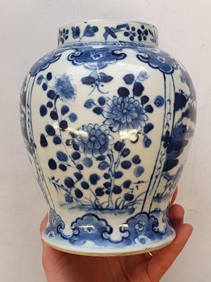 Lot 618 - A PAIR OF CHINESE BLUE AND WHITE BALUSTER VASES AND COVERS.