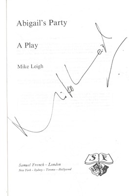 Lot 913 - Leigh (Mike) Abigail's Party. A Play