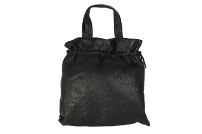 Lot 399 - Chanel Black 31 Rue Cambon Embossed Cabas Bag