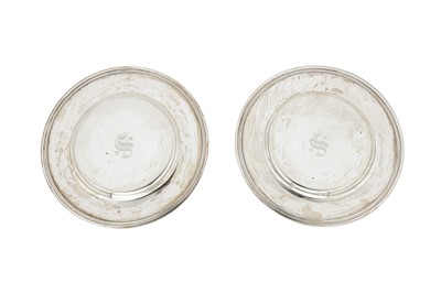 Lot 267 - A PAIR OF 20TH CENTURY AMERICAN STERLING SILVER DISHES, NEW YORK BY THE SWEETSER CO