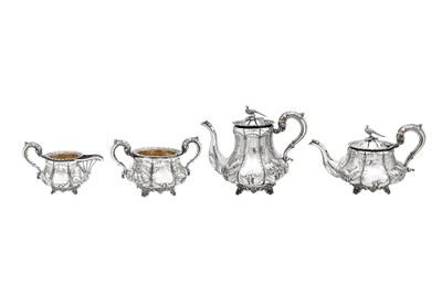 Lot 619 - A William IV sterling silver four-piece tea and coffee service, London 1836 by Benjamin Stephens