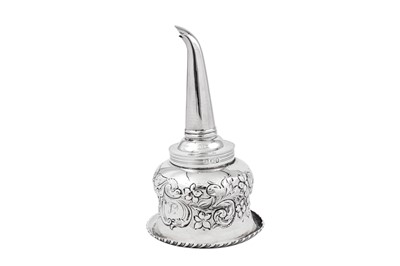 Lot 644 - A William IV sterling silver wine funnel, London 1833 by messrs Lias