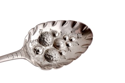 Lot 346 - MIXED GROUP – A CASED SET OF FOUR GEORGE III STERLING SILVER TABLESPOONS, LONDON 1800 BY SOLOMAN HOUGHAM