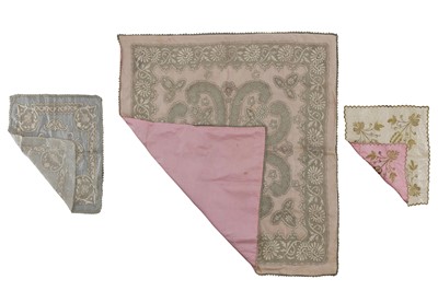 Lot 519 - THREE OTTOMAN EMBROIDERED BOCCHAS