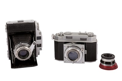 Lot 172 - A Pair of Folding Rangefinder Cameras & Accessories