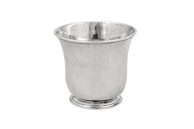 Lot 685 - A mid-18th century George III silver Channel Islands beaker, Guernsey circa 1760 by Pierre Maingy (born c. 1718, active c.1755/1775)