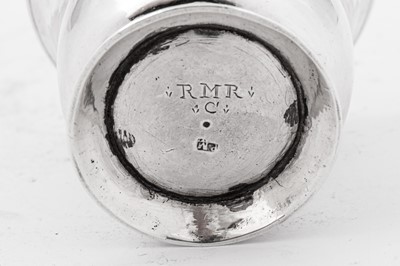 Lot 685 - A mid-18th century George III silver Channel Islands beaker, Guernsey circa 1760 by Pierre Maingy (born c. 1718, active c.1755/1775)