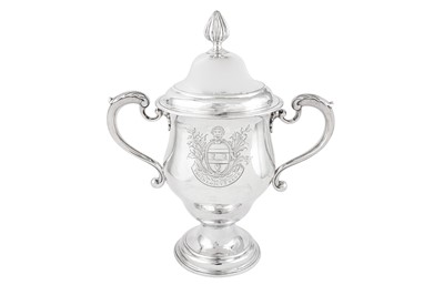 Lot 690 - A George III sterling silver cup and cover, London 1767 by James Baker (probably)