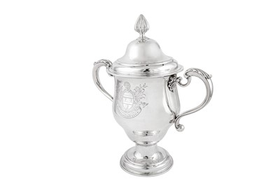 Lot 690 - A George III sterling silver cup and cover, London 1767 by James Baker (probably)
