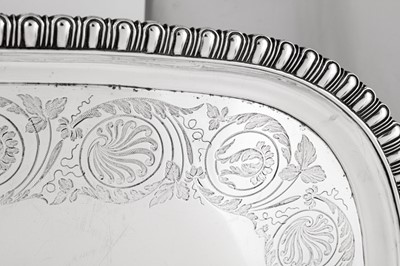 Lot 683 - A fine George III sterling silver twin handled tray, London 1807 by John Mewburn (reg. 2nd Oct 1792)