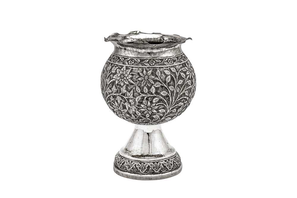 Lot 205 - An early to mid-20th century Cambodian unmarked silver footed bowl, circa 1930-50
