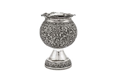 Lot 205 - An early to mid-20th century Cambodian unmarked silver footed bowl, circa 1930-50