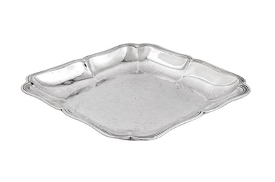 Lot 424 - A Louis XV mid-18th century French silver second course dish, Paris 1755 by Michel Maillard (reg. 15th Nov 1749)