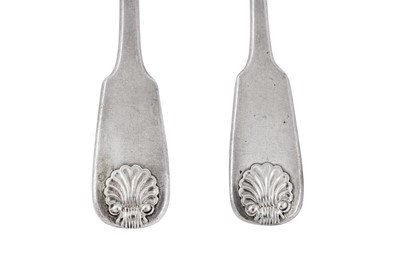 Lot 129 - A pair of mid-19th century Indian Colonial silver table forks, Calcutta circa 1840 by Pittar and Co (active 1825-48)