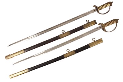 Lot 269 - TWO NAVAL WARRANT OFFICERS SWORDS, 20TH CENTURY