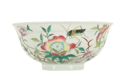 Lot 721 - A CHINESE FAMILLE ROSE 'BLOSSOMS' BOWL.