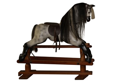 Lot 229 - A HORSEPLAY DAPPLE GREY PAINTED CHILD’S ROCKING HORSE