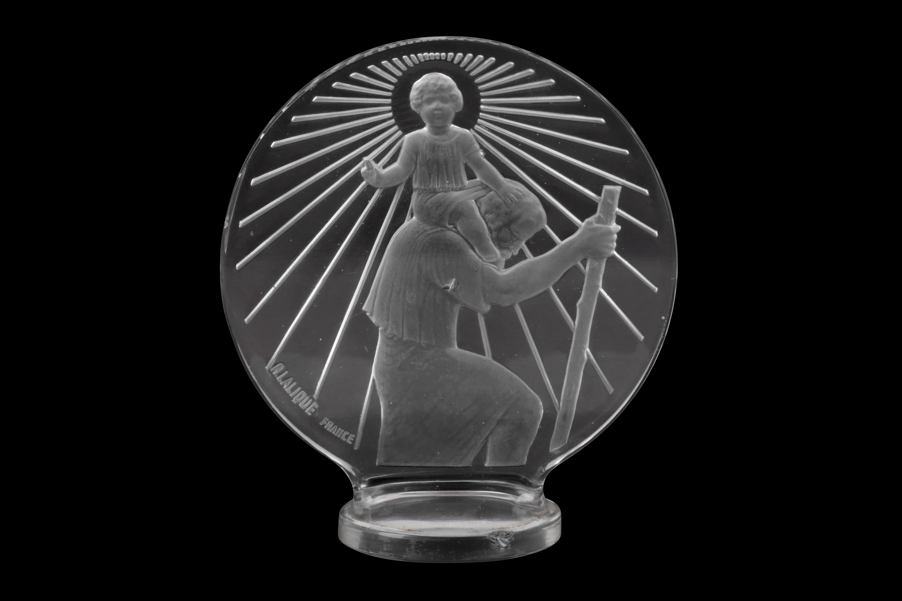 Lot 557 - A LALIQUE ST. CHRISTOPHER CAR MASCOT