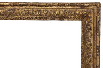 Lot 99 - A FRENCH LOUIS XIII CARVED AND GILDED FRAME