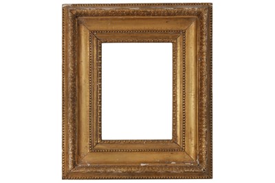 Lot 104 - A LOUIS XVI CARVED AND COMPOSITION GILDED FRAME