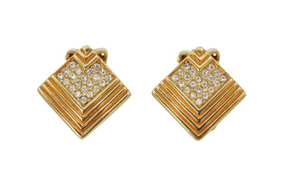 Lot 281 - Christian Dior Gold Clip On Earrings