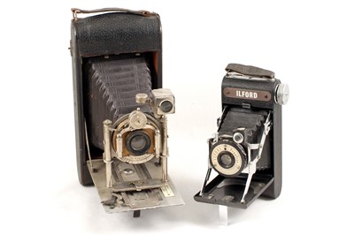 Lot 104 - Folding & Plate Cameras, inc a "teb Film No.8" by Tyler & England Brothers.