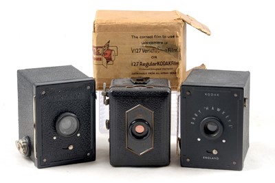 Lot 20 - Group of Vintage Box & Other Cameras, Inc Ensign Cupids.