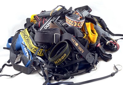 Lot 358 - LARGE Box of Well Over 120 Camera Straps.
