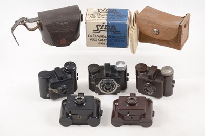 Lot 288 - Rare Group of Sida Miniature Cameras from 4 Countries.