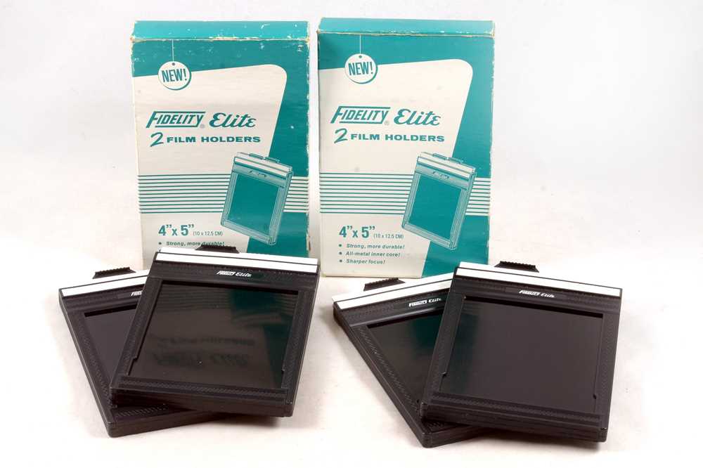 Lot 365 - Four New & Unused Fidelity Elite 5x4 Film Holders.