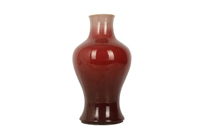 Lot 192 - A CHINESE LANGYAO BALUSTER VASE.