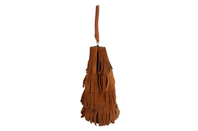 Lot 257 - Burberry Prorsum Tan Suede Fringe Bucket Bag