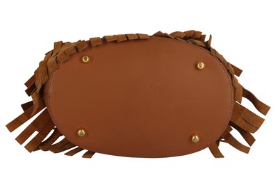 Lot 257 - Burberry Prorsum Tan Suede Fringe Bucket Bag