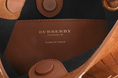 Lot 257 - Burberry Prorsum Tan Suede Fringe Bucket Bag