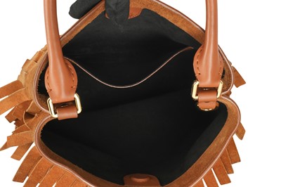 Lot 257 - Burberry Prorsum Tan Suede Fringe Bucket Bag