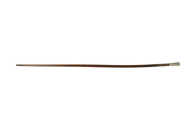 Lot 1108 - λ A RHINOCEROS HORN CANE.