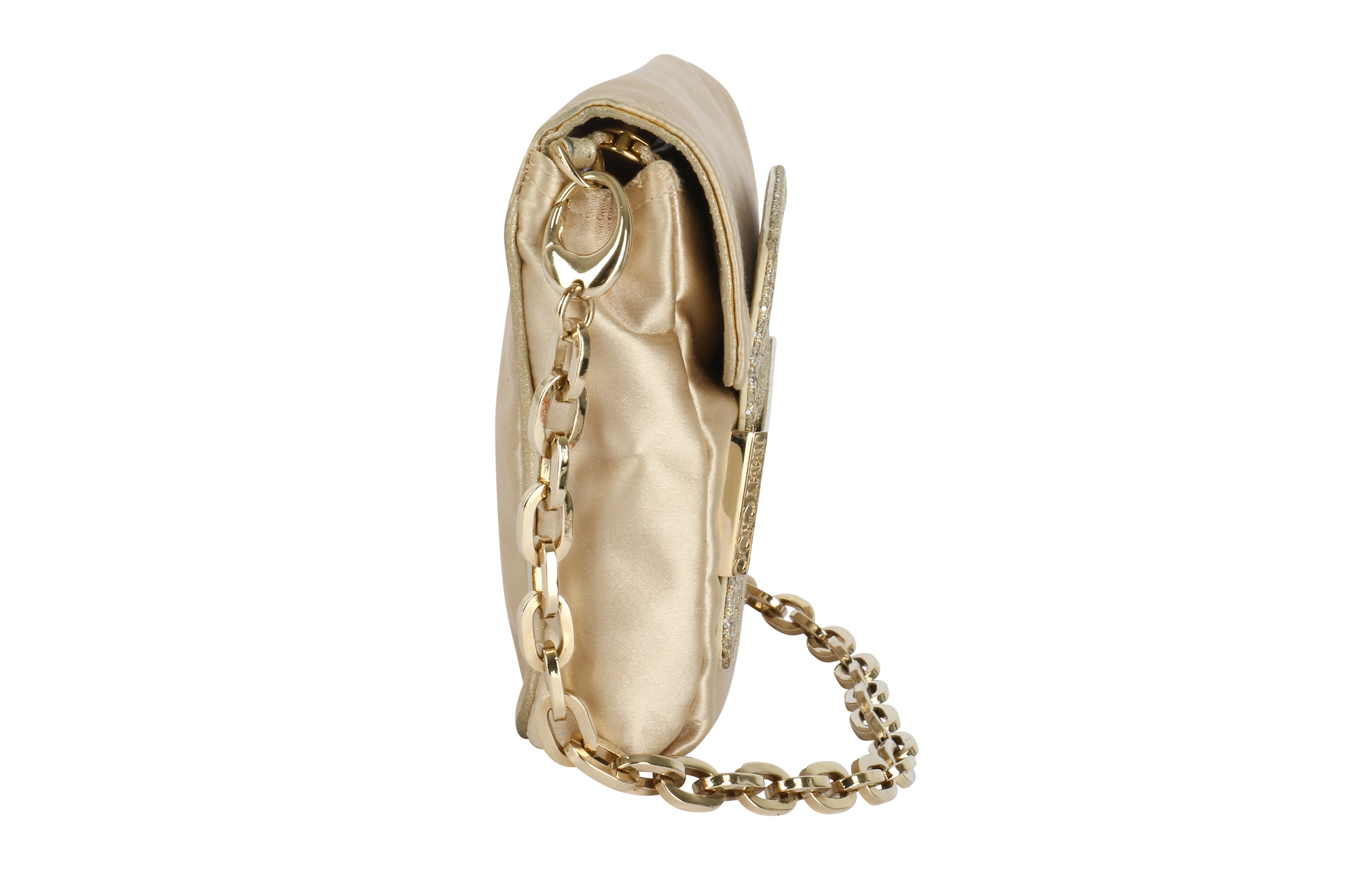 Lot 288 - Jimmy Choo Champagne Gold Chain Flap Bag