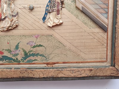 Lot 312 - A PAIR OF CHINESE DOUBLE DIORAMAS.