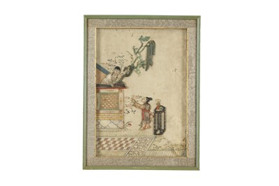 Lot 665 - A CHINESE 'ROMANCE OF THE WESTERN CHAMBER' DIORAMA.