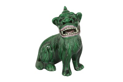 Lot 748 - A CHINESE GREEN-GLAZED MODEL OF A LUDUAN.