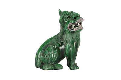 Lot 748 - A CHINESE GREEN-GLAZED MODEL OF A LUDUAN.