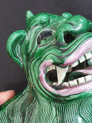 Lot 748 - A CHINESE GREEN-GLAZED MODEL OF A LUDUAN.