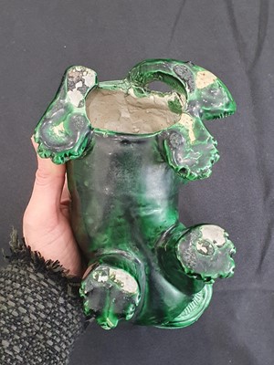 Lot 748 - A CHINESE GREEN-GLAZED MODEL OF A LUDUAN.