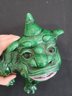 Lot 748 - A CHINESE GREEN-GLAZED MODEL OF A LUDUAN.