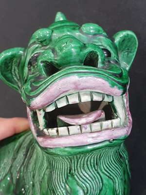 Lot 748 - A CHINESE GREEN-GLAZED MODEL OF A LUDUAN.