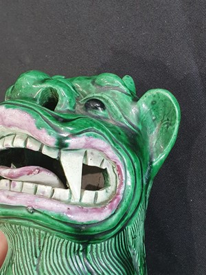 Lot 748 - A CHINESE GREEN-GLAZED MODEL OF A LUDUAN.