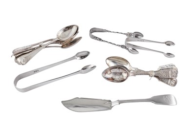 Lot 347 - A MIXED GROUP OF STERLING SILVER FLATWARE