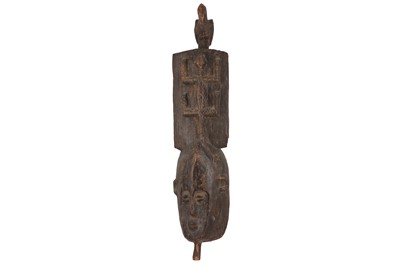 Lot 595 - A TRIBAL CLOTH MASK, ANGOLA, WEST AFRICA, 20TH CENTURY