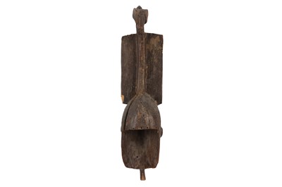 Lot 595 - A TRIBAL CLOTH MASK, ANGOLA, WEST AFRICA, 20TH CENTURY